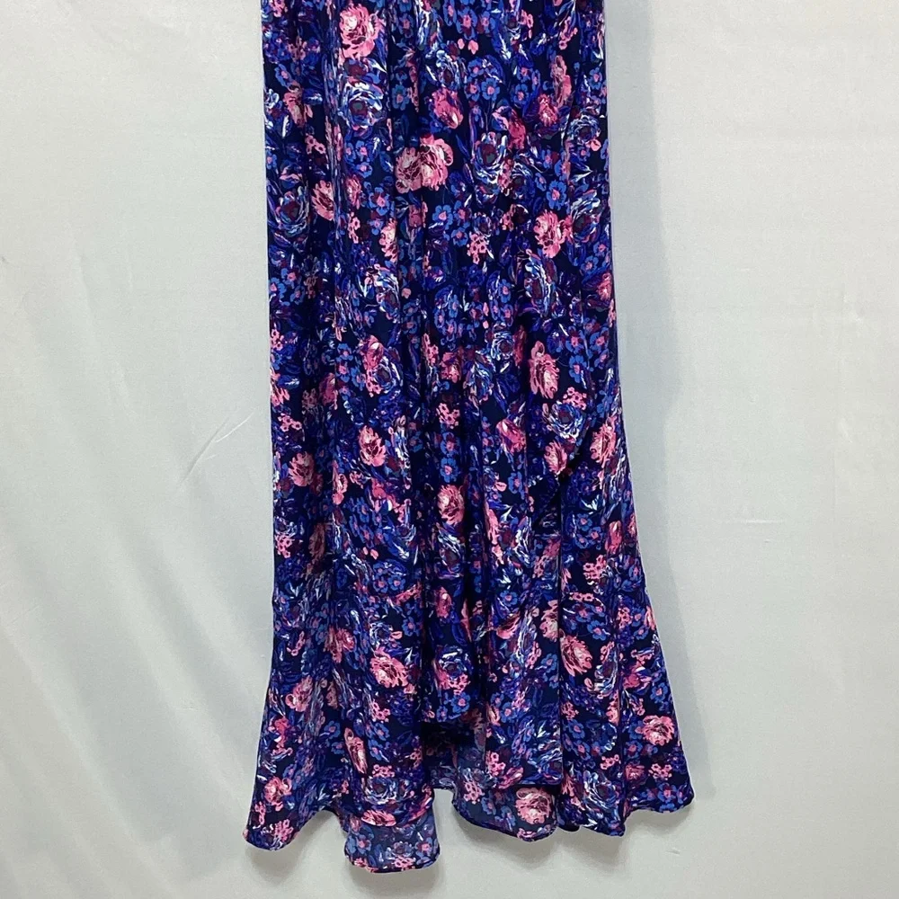 NWT XL Ava & Aiden Blue and Pink Floral Maxi Dress - Picture 6 of 12
